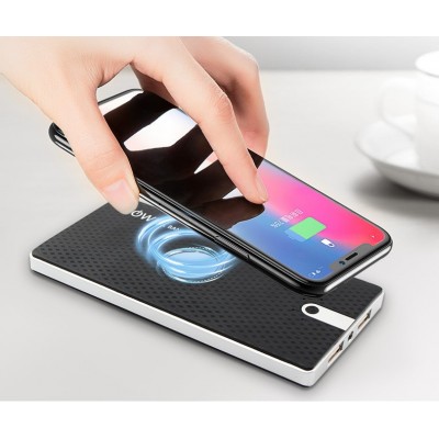 10000mAh power bank with wireless charging function FOD safe protection for mobile phone